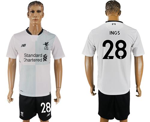 Liverpool #28 Ings Away Soccer Club Jersey